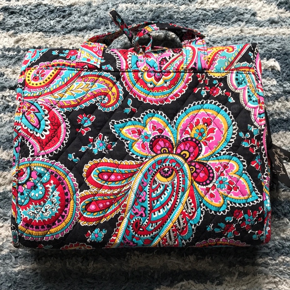 Parisian Paisley hanging makeup organizer.
